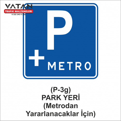 P-3g PARK YERİ LEVHASI