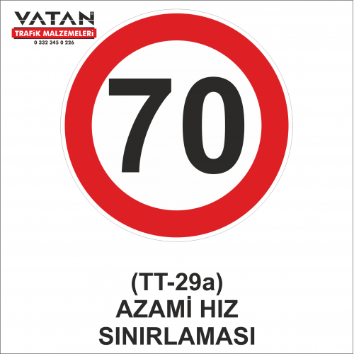 TT-29a AZAMİ HIZ SINIRLAMASI 70