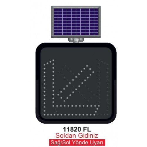 Solar Led´li Tek Yönder Uyarı Sağ - Sol Yönde Uyarı 11820 FL