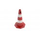 50 cm PPC Trafik Konisi (Çift reflektifli) - Sekizgen