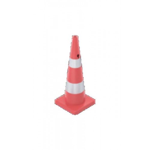 93 cm PVC Trafik Konisi (Çift reflektifli) - - Dörtgen