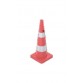 93 cm PVC Trafik Konisi (Çift reflektifli) - - Dörtgen
